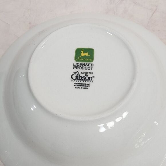 Set of 2 - John Deere 8.75" Dia Cereal Soup Bowls Gibson - Picture 9 of 11